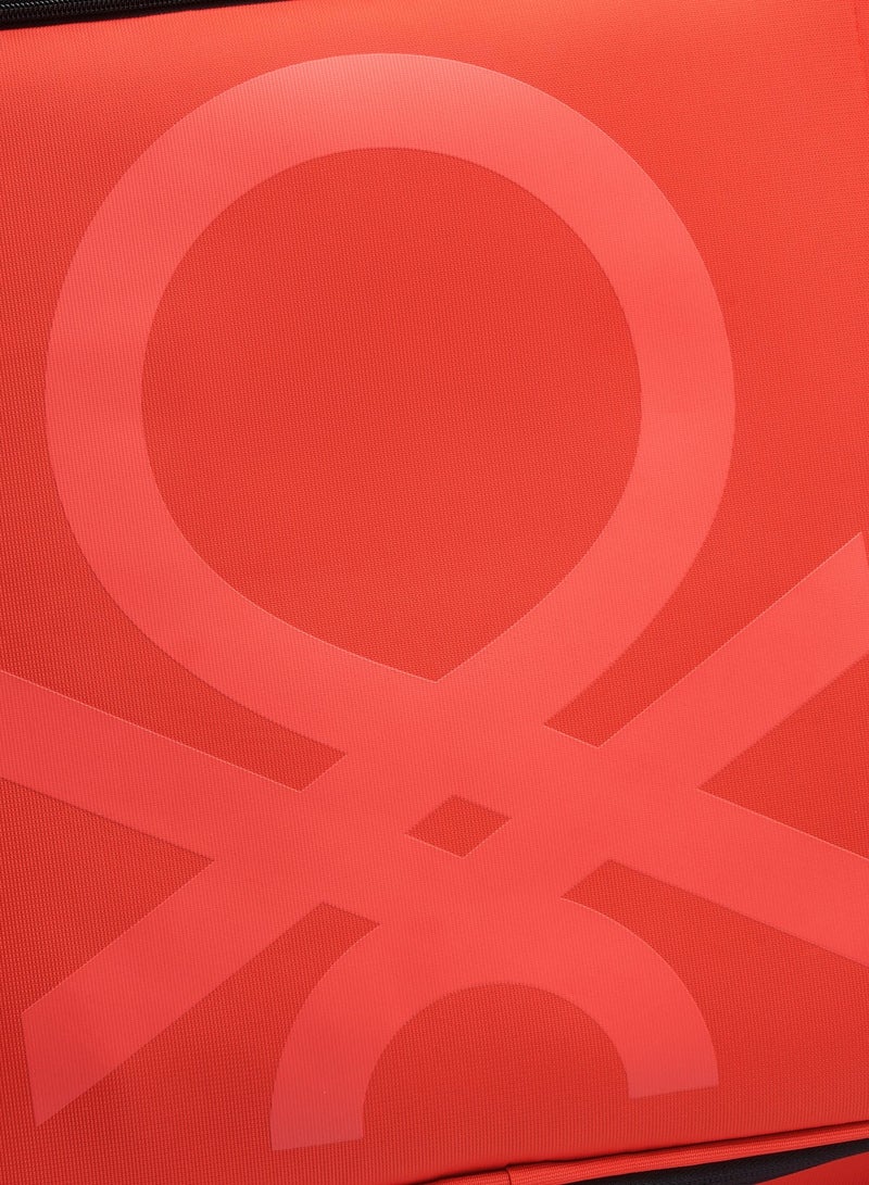 UNITED COLORS OF BENETTON Color Block 69 Cm 4-Double Wheeled Softside Expandable Check-In Luggage Trolley Case - Red - Image 5